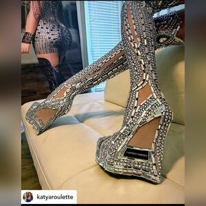 Custom made sneaker Wedge boots